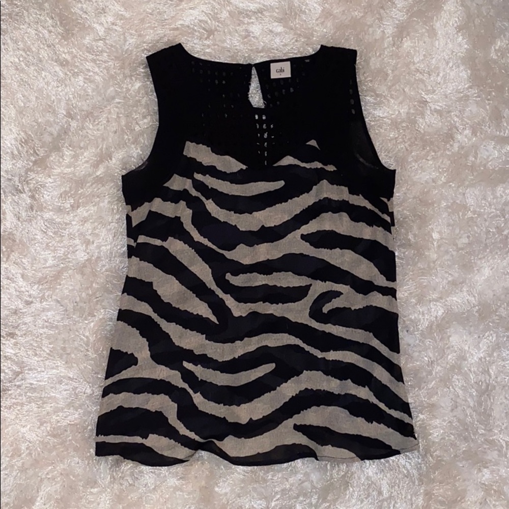 Chiffon CABI printed blouse 2/20% 3/25%